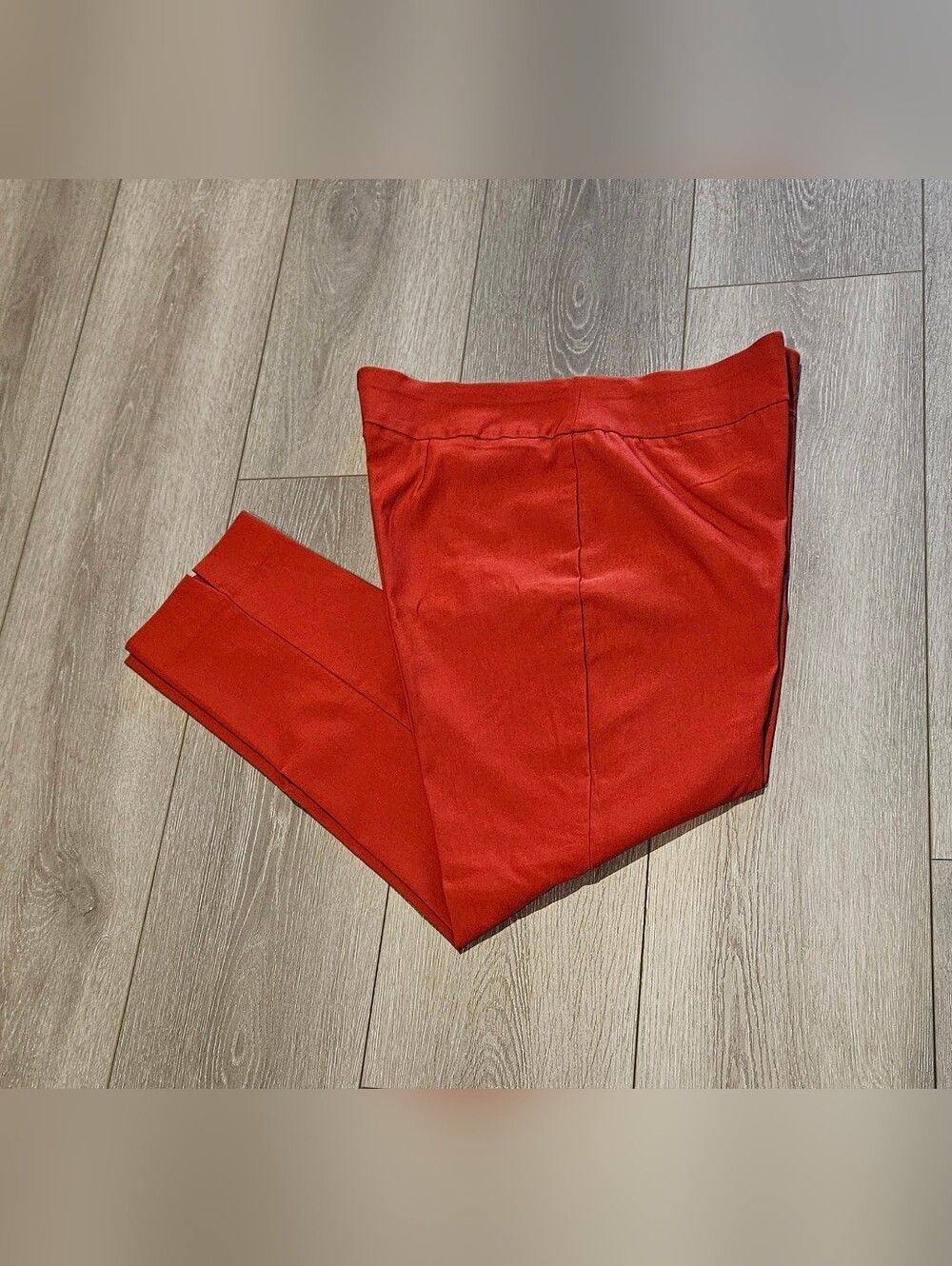 Chico's Rust Red Pull-On Slim Ankle Pants Sz 1.5P (10P)